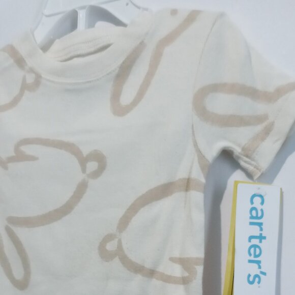 Carter's Bunny Print 100% Snug Fit Cotton Pajama Set - Picture 4 of 5